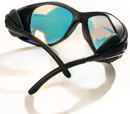 Miniatura 2 de MCWlaser Gafas de seguridad láser de CO2 10600nm Gafas de seguridad OD5+Profesional de protección láser tipo reflectante
