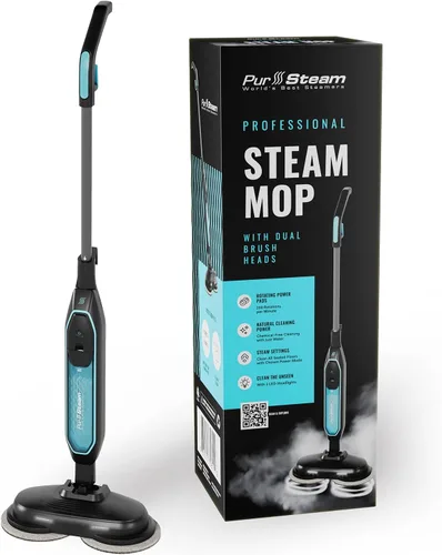 Miniatura 10 de PurSteam - Limpiador de fregona de vapor 10 en 1 con práctica unidad de mano desmontable, laminado/madera/azulejos/cocina de alfombras, ropa, ropa