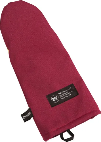 Miniatura 11 de San Jamar KT0215 Kool-Tek Manopla de protección para horno para temperatura convencional Nomex, 15" de longitud, rojo