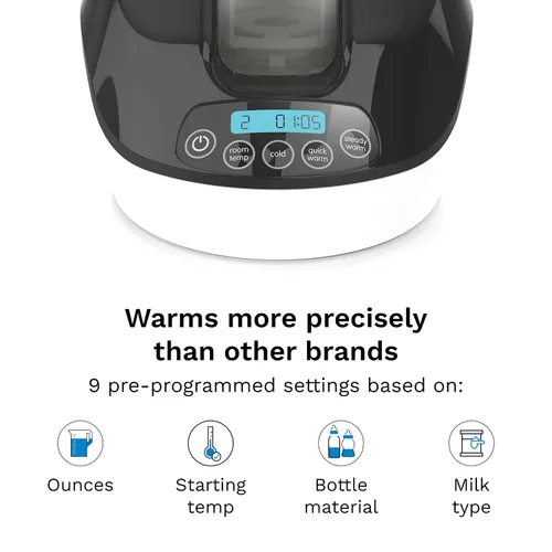Miniatura 6 de Baby Brezza Calentador rápido de biberones, leche para bebés + calentador de leche materna, descongelador, 2 temperaturas únicas para leche materna