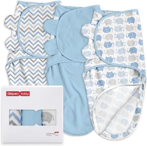 Miniatura 15 de GLLQUEN BABY Sacos de Dormir Envolventes Orgánicos para Recién Nacidos - Envolturas para Bebés de 0-3 Meses, Paquete de 3 Sacos Envolventes