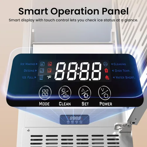 Miniatura 7 de Máquina para hacer hielo debajo del mostrador de 15 pulgadas, 130 libras/día con contenedor de almacenamiento de 30 libras, máquina de hielo