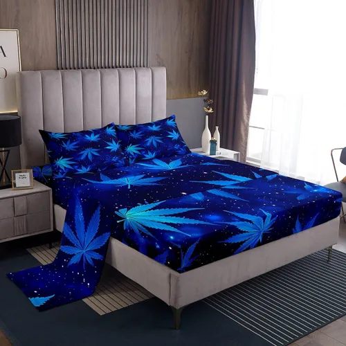 Miniatura 19 de Juego de sábanas de mariposa morada, tamaño Queen, con bolsillo profundo, galaxia mística, juego de ropa de cama de mariposa azul para niños, niñas