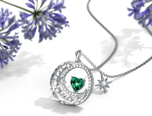 Miniatura 4 de Collar de plata de ley con pingüinosdelfínmariposacolibrímontañalibélulabFFperezosocalaveracalabazabautismo regalo de joyería para mujeres