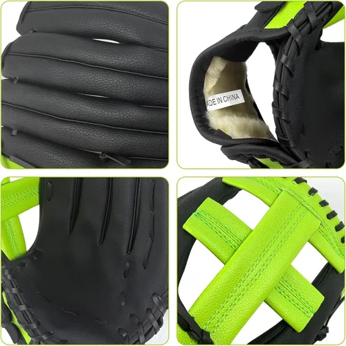 Miniatura 3 de Guante de béisbol, guante de sóftbol, guante de béisbol, 10.5-12.5 pulgadas para entrenamiento de jóvenes y adultos y juego de principiantes