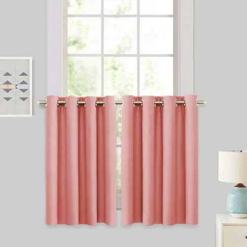 Miniatura 73 de RYB HOME Cortinas opacas de cocina de 36 pulgadas de largo, tratamiento de privacidad para ventanas pequeñas, aislamiento térmico, telón de fondo