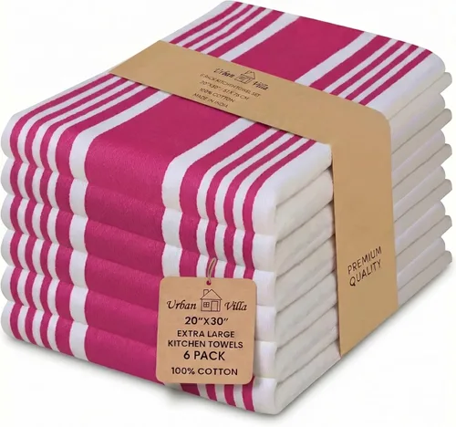 Miniatura 113 de Urban Villa Toallas de cocina 100% algodón, paquete de 6, altamente absorbentes, de secado rápido, súper suaves, de primera calidad, para cocina