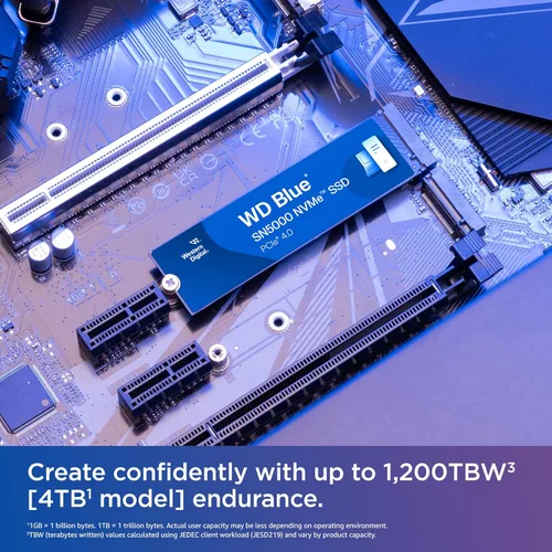 Miniatura 5 de Western Digital 1TB WD Blue SN5000 NVMe - Unidad de estado sólido interna SSD - PCIe Gen 4.0, M.2 2280, hasta 5,150 MB/s - WDS100T4B0E