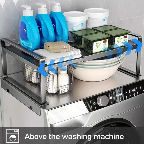Miniatura 3 de Estante de almacenamiento ajustable para refrigerador, estante organizador expandible de 12.4 a 23.62 pulgadas, almacenamiento para refrigerador
