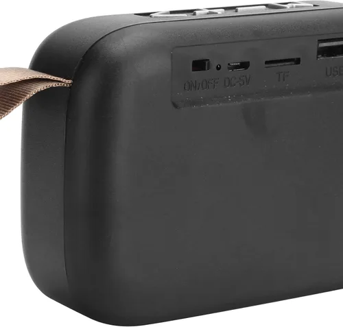 Miniatura 9 de Altavoz Bluetooth4.2, subwoofer estéreo de sonido de alta fidelidad, reproductor de música portátil USB, con radio FM, llamadas de manos, para Negro