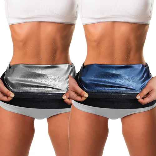 Geyoga 2 piezas de reductor de cintura para mujer, para sudar, entrenamiento de cintura para culturismo, grasa del vientre inferior