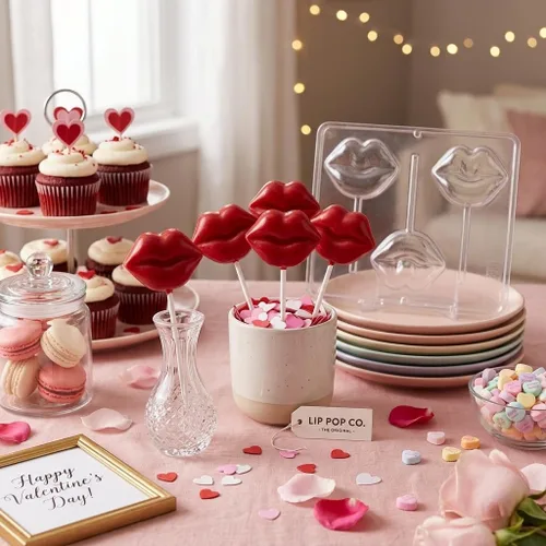 Miniatura 6 de Molde de caramelo de chocolate Lollipop para labios 3304