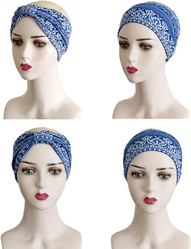Miniatura 27 de K-Elewon Paquete de 3 diademas elásticas anchas para mujer, bandas para el cabello para yoga, deportes