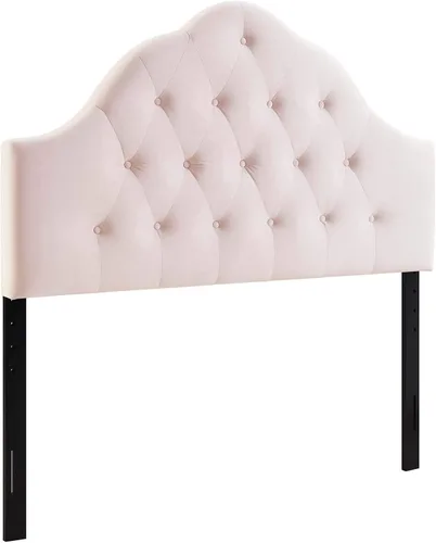 Miniatura 3 de Modway Sovereign - Cabecero de terciopelo con estilo capitoné de diamantes para cama individual, color rosa