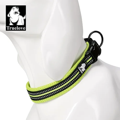 Miniatura 23 de Truelove TLC5011 - Collar para perro reflectante con hebilla Duraflex de alta calidad, cincha de nailon de alta calidad, sin estrangulamiento, Negro