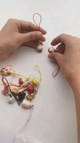 Miniatura 4 de EatingBiting Llavero de gato japonés de la suerte de la fortuna aleatoria, llavero de gato Maneki Neko, llavero Fengshui Fortune Lucky Cat Kitty
