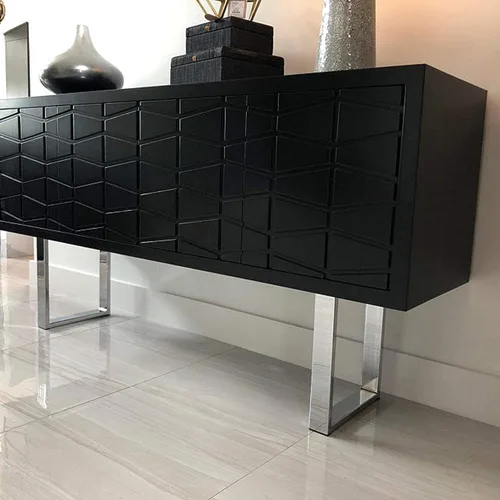Miniatura 6 de Juego de 2 patas rectangulares de acero inoxidable de 16 pulgadas, patas de mesa de centro de metal resistente, patas de mesa de café, patas de mesa