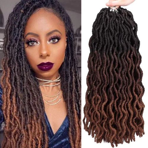 Miniatura 24 de Cabello de ganchillo de 14 pulgadas, 6 paquetes/lote de trenzas de ganchillo suaves gitanas, trenzas onduladas de ganchillo de 3 tonos, rizadas