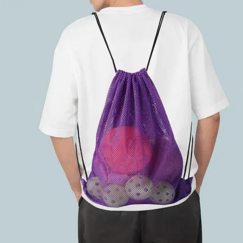 Miniatura 75 de GSE Games & Sports Expert Bolsa de malla con cordón para béisbol, pelotas de pickleball, pelotas de golf, gimnasio, equipo de natación, lavandería