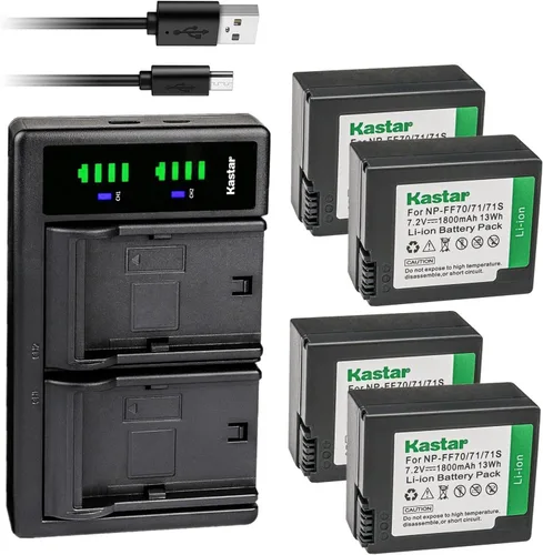 Miniatura 7 de Kastar NP-FF70 LTD2 - Cargador de batería USB compatible con Sony DCR-IP200K, DCR-IP210, DCR-IP210E, DCR-IP220, DCR-IP220E, DCR-IP220K, DCR-IP45