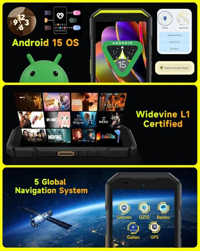 Miniatura 5 de Ulefone Armor X32 Pro 5G Teléfono resistente, MTK Dimensity 6300, 16+256GB, Android 15, Widevine L1, visión nocturna de 64MP/25MP, linterna