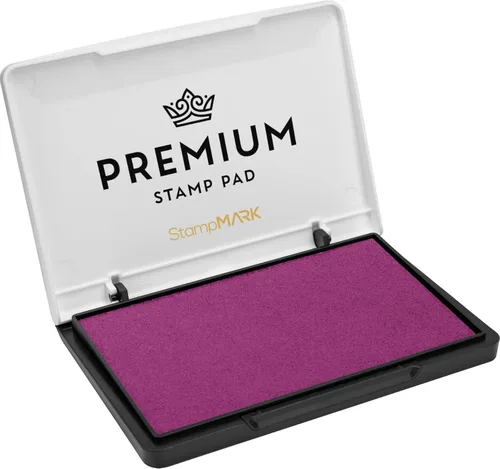 Miniatura 52 de StampMark Almohadilla de sello prémium tamaño mediano 3 x 4 pulgadas – para sellos de goma tradicionales – Almohadilla de fieltro color rosa