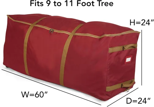 Miniatura 3 de Covermates Keepsakes Bolsa con Cincha y Ruedas para Árbol de Navidad – Almacenamiento Navideño de Poliéster Resistente con Ruedas, Asas Reforzadas