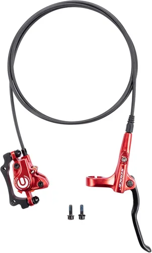 Miniatura 13 de Cyclon Juego de Frenos de Disco Hidráulicos MTB, Frenos Hidráulicos de Aleación de Aluminio Negro/Rojo para Bicicleta de Montaña, Freno Hidráulico