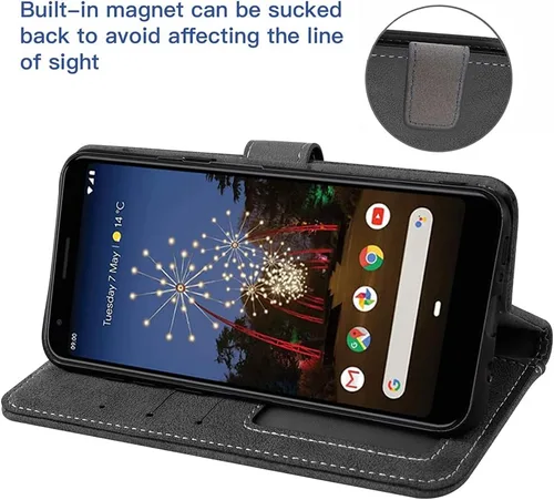 Miniatura 4 de Asuwish Funda compatible con Google Pixel 3a y protector de pantalla de vidrio templado, correa de muñeca, soporte para tarjetas de crédito