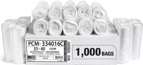 Miniatura 11 de Aluf Plastics Bolsas de basura transparentes de 4 galones y 6 micrones (eq) - 17 x 18 pulgadas - Paquete de 2000 - Para el hogar, oficina, baño
