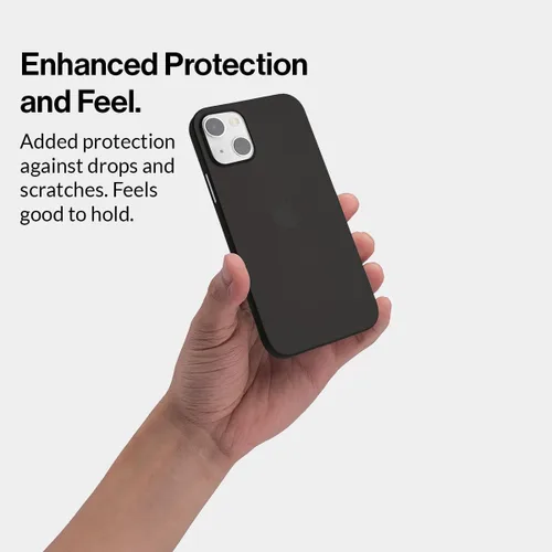 Miniatura 5 de totallee Funda delgada para iPhone 15 Plus, la más delgada, minimalista, para Apple iPhone 15 Plus (2023) (negro escarchado)