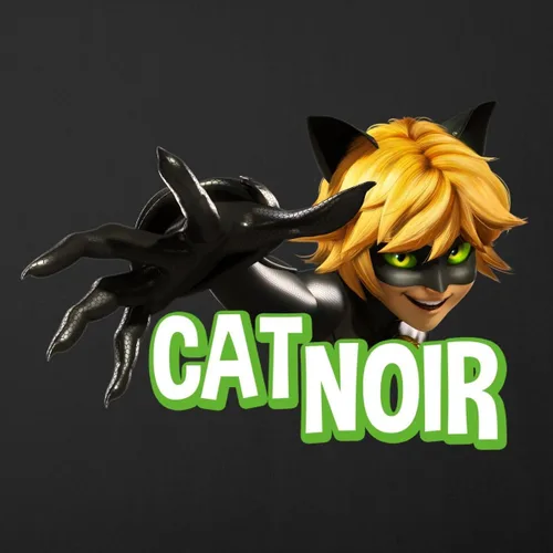 Miniatura 2 de Spreadshirt Miraculous Merchandise Cat Noir Adrien Pose - Funda de almohada de 18 x 18 pulgadas, tamaño único, color negro