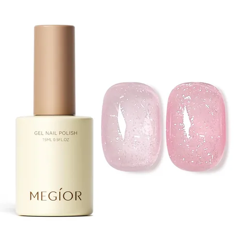 Miniatura 14 de MEGIOR Esmalte de uñas de gel blanco de 0.5 fl oz, color blanco antiguo, secado con luz UV, esmalte de gel francés, arte de uñas, salón de manicura