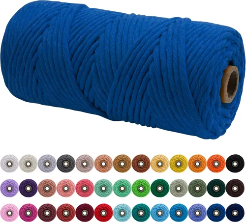 Miniatura 12 de JeogYong Cordón de macramé de un solo hilo 2mm x 164 yardas (492 pies) Cuerda de algodón suave, hilo de macramé 2 mm, suministros de macramé