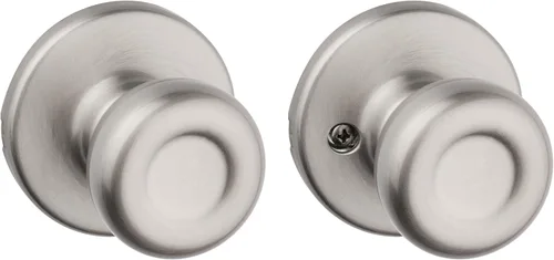 Miniatura 16 de Kwikset Tylo Pomo de Puerta Ficticio, Manija de Una Sola Cara para Armarios, Puertas Dobles Francesas y Despensa, Pomo de Puerta Interior de Latón
