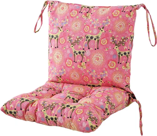 Miniatura 11 de Cojín para silla de respaldo alto, cojines y cojines de silla de alta calidad, cojín de respaldo y asiento con lazos para patio, jardín, oficina