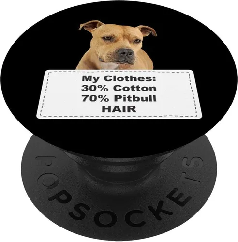 Funny Shedding Dog Pitbull PopSockets PopGrip: agarre intercambiable para teléfonos y tabletas