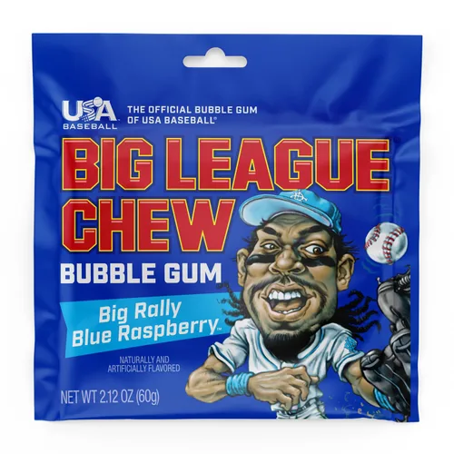 Miniatura 5 de Big League Chew Big Rally Blue - Goma de mascar de frambuesa azul intenso Perfecto para juegos de béisbol, equipos, concesiones, fiestas y más