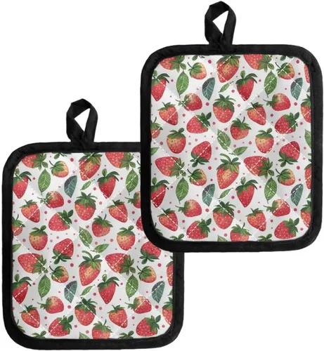 Miniatura 15 de UNICEU Porta ollas de mariposa con diseño de gallo, 2 paquetes para cocina, hornear, parrilla, cocinar, resistentes al calor, almohadillas calientes