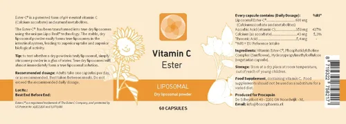 Miniatura 2 de Éster C liposomal: el único éster C vitamina C en forma liposomal para la mejor absorción (60)