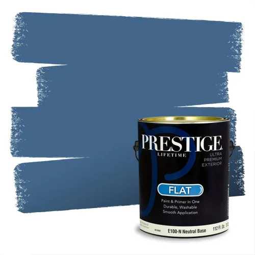 Miniatura 433 de Pintura Exterior + imprimación PRESTIGE, todo-en-uno, 1 galón, acabado mate, color comparable al Valspar* Royal Gray* VS151-Gris real