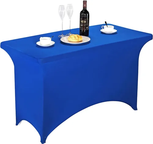 Miniatura 67 de FORLIFE - Funda de mesa de elastano, mantel ajustado de 4 pies para mesas rectangulares, funda elástica para patio, universal para bodas, banquetes