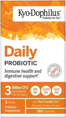 Miniatura 3 de Suplemento con probióticos para la salud digestiva y del sistema inmunitario, de Kyolic Kyo-Dophilus (en cápsulas), 60042, 1, 1