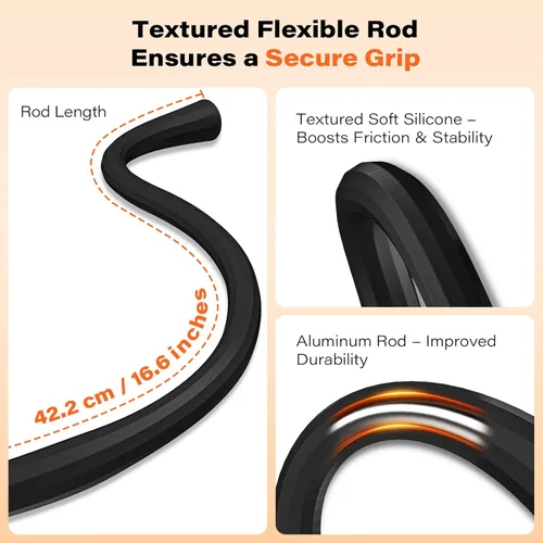 Miniatura 2 de A2C Soporte universal flexible para cámara de bebé compatible con óptica infantil DXR 8 DXR-8 Pro, VTech, ANMEATE, soporte para la mayoría de Negro