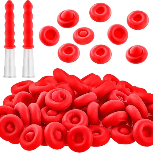 Miniatura 8 de Zonon 100 tapas de calafateo para herramientas de acabado para sellar y conservar, color rojo