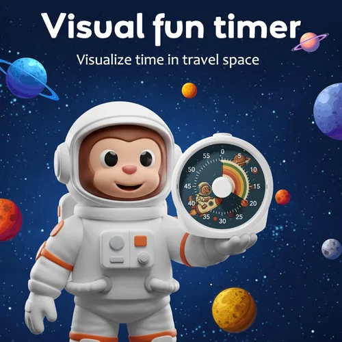 Miniatura 2 de BellMan Temporizador visual con botón de pausa, temporizador de arco iris de cuenta regresiva de 60 minutos para niños y adultos con funcionamiento
