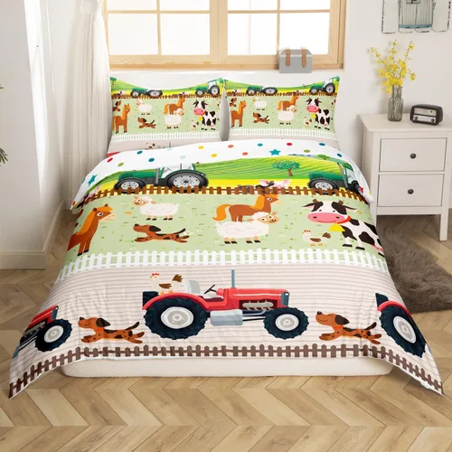 Miniatura 55 de Feelyou Juego de ropa de cama color verde azulado, tamaño individual, funda de edredón turquesa, azul, gris, grunge, degradado, para niños, niñas