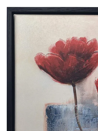 Miniatura 6 de Wieco Art Arte de pared enmarcado con encanto, impresiones en lienzo de primavera, pinturas al óleo florales abstractas sobre lienzo, arte de pared