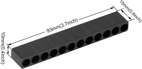 Miniatura 2 de Toolcool 10 piezas con 12 agujeros hexagonales para cabezales de desarmador, Estuche de plástico para almacenar cabezales de desarmador