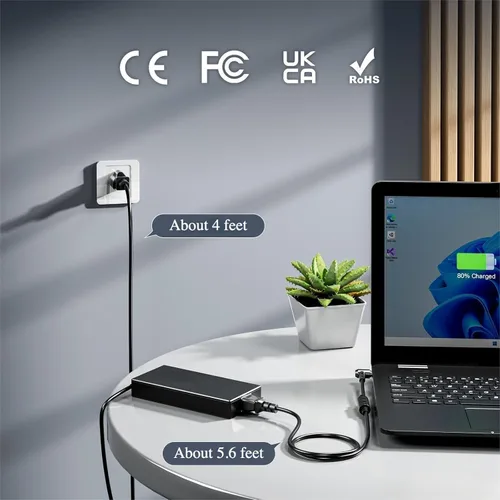 Miniatura 4 de Cargador de 120 W para MSI Thin 15 A15 GF63 Cyborg 15 A17-120P2A Replace ADP-120VH D, 20V 6A AC Adapter, 4.5x3.0mm, for Creator M14 15, GV15 Thin